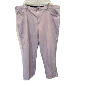 Sonoma Pants Straight Leg Light Purple Jeans Mid Rise Casual Elastic Women 24W